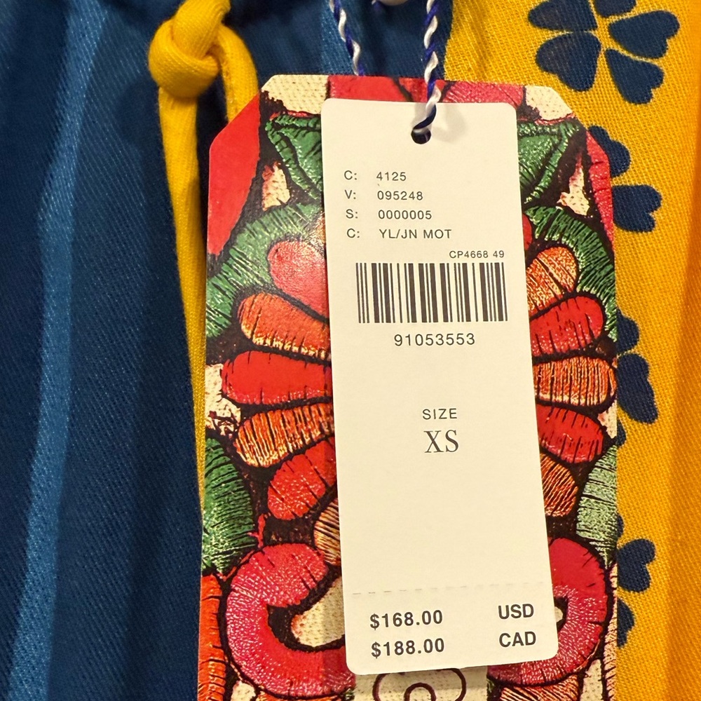 NWT Farm Rio x Anthropologie Tie-Neck Layered Romper XS - Picture 5 of 7